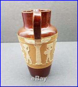 Antique Royal Doulton Lambeth Pitcher Egyptian Revival Jug Signed Annie Neal