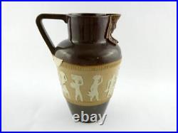 Antique Royal Doulton Lambeth Pitcher Egyptian Revival Style Small CHIP on Spout