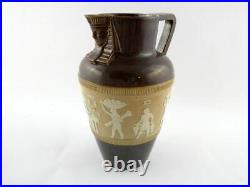 Antique Royal Doulton Lambeth Pitcher Egyptian Revival Style Small CHIP on Spout