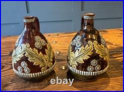 Antique Royal Doulton Lambeth Stoneware Jugs (PAIR)