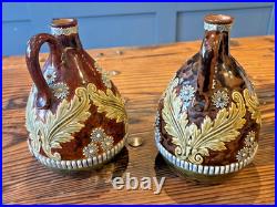 Antique Royal Doulton Lambeth Stoneware Jugs (PAIR)