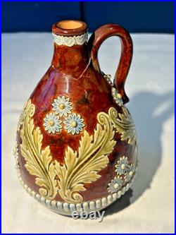 Antique Royal Doulton Lambeth Stoneware Jugs (PAIR)