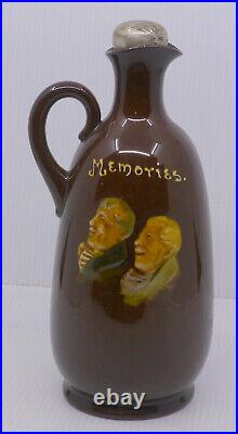 Antique Royal Doulton Memories Whiskey, Whisky Jug With Lid, Dewar's