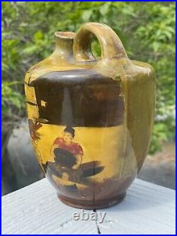 Antique Royal Doulton Pottery Kingsware Scotch Whisky Jug The Pirates Greenlees