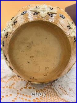 Antique Royal Doulton Stoneware Jug, C1910, Cobalt Blue & Salt Glaze, No. 8678