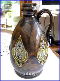 Antique Royal Doulton Whiskey Flask Flagon Jug-circa 1902-1922 Signed-Pottery