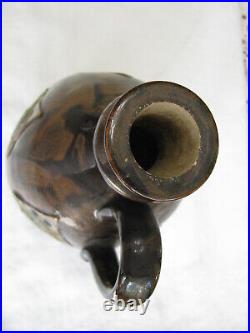 Antique Royal Doulton Whiskey Flask Flagon Jug-circa 1902-1922 Signed-Pottery