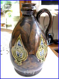 Antique Royal Doulton Whiskey Flask Flagon Jug-circa 1902-1922 Signed-Pottery