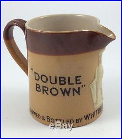 Antique Royal Doulton pottery Double Brown beer pitcher Whitbread & co LTD jug