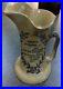 Antique-Stoneware-Fabulous-Royal-Doulton-Jug-Water-Picture-Old-Quotes-01-yhp