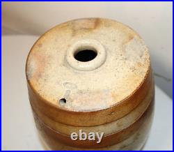 Antique handmade stoneware saltglaze pottery Royal Doulton gin keg dispenser jug