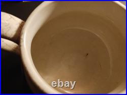 Antique old crackle pottery creamer pitcher Royal Doulton Polar bear design