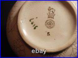 Antique old crackle pottery creamer pitcher Royal Doulton Polar bear design