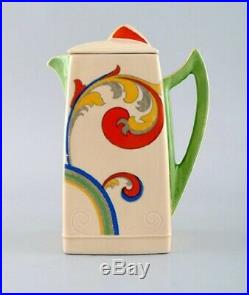 Art Deco Syren coffee pot with jug in porcelain. Royal Doulton. Ca 1940