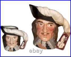 Authentic Royal Doulton Toby Character Jugs -D'Artagnon- LARGE & SMALL Signed