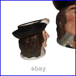 Authentic Royal Doulton Toby Character Jugs -D'Artagnon- LARGE & SMALL Signed