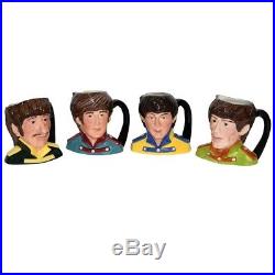 Beatles Royal Doulton Ceramic Toby Jugs John Paul George & Ringo 1984 Sgt Pepper