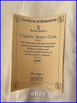 Captain James Cook Large Character Jug Signed by Michael Doulton! Rare