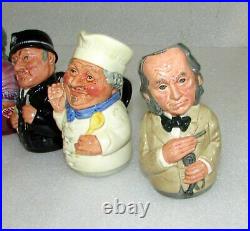 Collection Lot Of 7 Royal Doulton Doultonville Character Jugs 4 1/4 Size