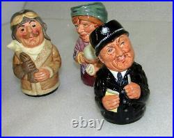 Collection Lot Of 7 Royal Doulton Doultonville Character Jugs 4 1/4 Size