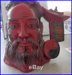 Confucius, Royal Doulton flambe Toby jug, D7003 + certificate of authenticity