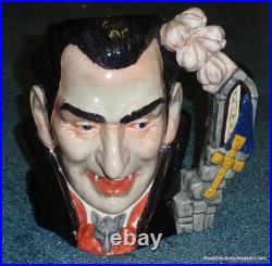 Count Dracula Character Toby Jug D7053 Royal Doulton Halloween Gift RARE