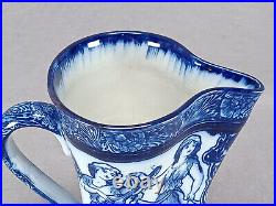 Doulton Morrisian Ware Dancing Ladies Blue & White Pitcher Circa 1903-1924