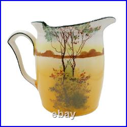 Early Royal Doulton Coaching Days Pitcher Jug 5.5 Yellow England C1906 Antique