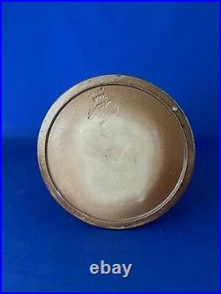 Early Royal Doulton Lambeth Leather Ware with Sterling Silver rim Circa 1900