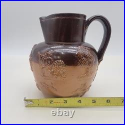 Edwardian Royal Doulton Lambeth Harvest Farming Jug/ Pitcher Stoneware M/L Sized