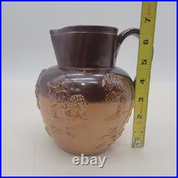 Edwardian Royal Doulton Lambeth Harvest Farming Jug/ Pitcher Stoneware M/L Sized