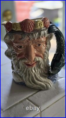 FLAWLESS Stunning ROYAL DOULTON Porcelain NEPTUNE 1960 D 6548 TOBY MUG PITCHER