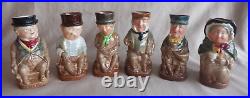 FULL SET OF 6 Royal Doulton Charles Dickens Series 4 Toby Jugs 1948-1960