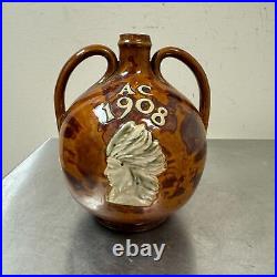 Greenlees Claymore Scotch Whisky 2 Handle Jug Indian Emblem 1908 Royal Doulton