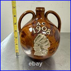 Greenlees Claymore Scotch Whisky 2 Handle Jug Indian Emblem 1908 Royal Doulton