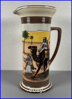 HUGE 14 Antique Royal Doulton Desert Scenes Tankard Jug Pitcher Egyptian RARE