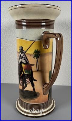 HUGE 14 Antique Royal Doulton Desert Scenes Tankard Jug Pitcher Egyptian RARE