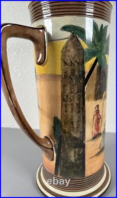 HUGE 14 Antique Royal Doulton Desert Scenes Tankard Jug Pitcher Egyptian RARE