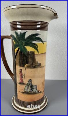 HUGE 14 Antique Royal Doulton Desert Scenes Tankard Jug Pitcher Egyptian RARE