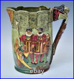 HUGE ROYAL DOULTON Tower of London Jug by Noke, 1933 LIMITED EDITION OF 500