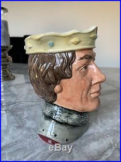 Henry V Toby Jug With Rare Yellow Crown By Royal Doulton Very Rare. Large Size
