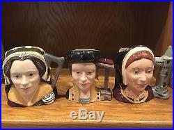 Henry VIII & 6 Wives Toby jug set by Royal Doulton