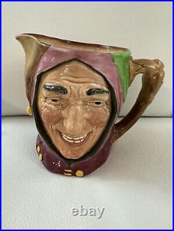 JESTER Royal Doulton character Toby Jug mug pitcher purple with green 6