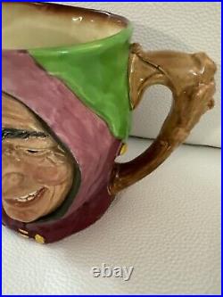 JESTER Royal Doulton character Toby Jug mug pitcher purple with green 6