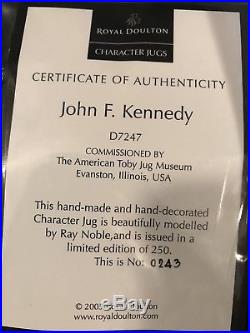 John F Kennedy Royal Doulton Character Jug Very Rare (#243 of 250)