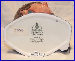 John Lennon Beatles Ceramic Toby Mug Jug Cup 1984 Royal Doulton England D6725