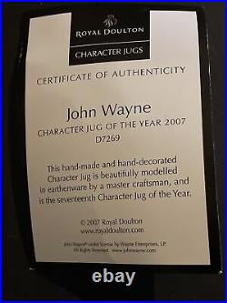 John Wayne Royal Doulton Toby Jug Character Mug Jug Character Of Year 2007 D7269