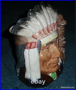 LARGE North American Indian D6611 Royal Doulton Charter Toby Jug Indian Chief
