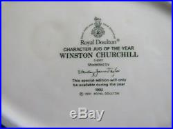 LARGE ROYAL DOULTON CHARACTER MUG JUG WINSTON CHURCHILL D6907 WithBOX