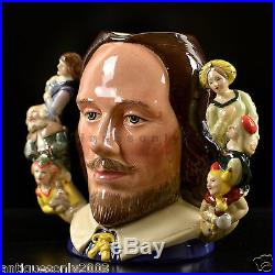 LARGE ROYAL DOULTON William Shakespeare English Character Toby Jug D6933 LIMITED